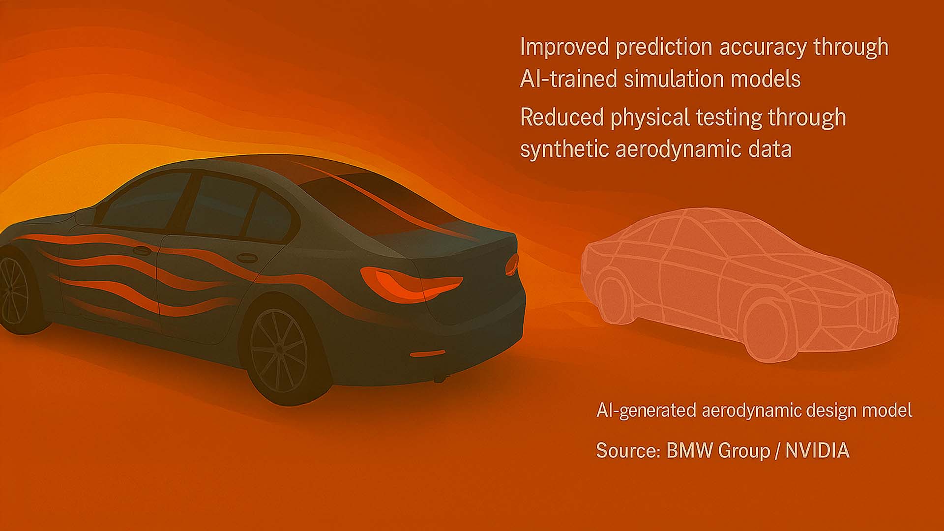 AI-generated aerodynamic design model in simulation software