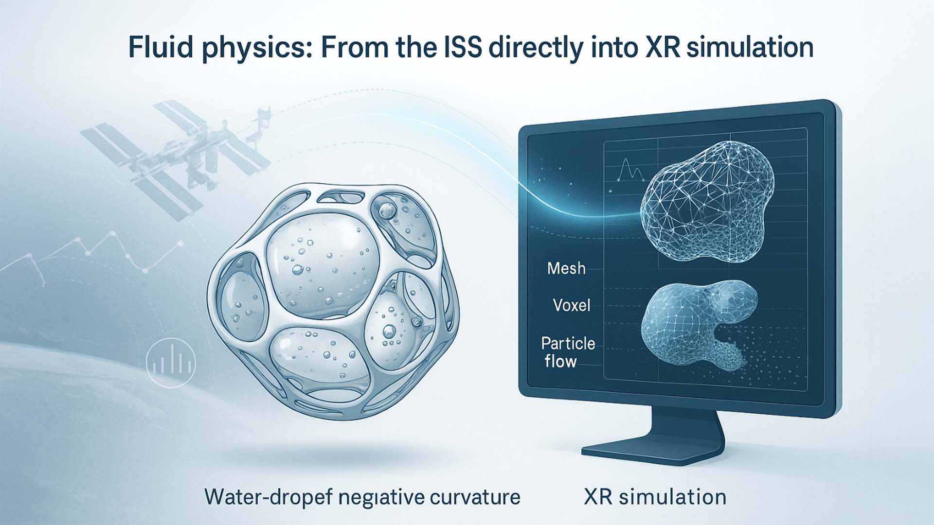 Scientific data cube with measurement points for microgravity