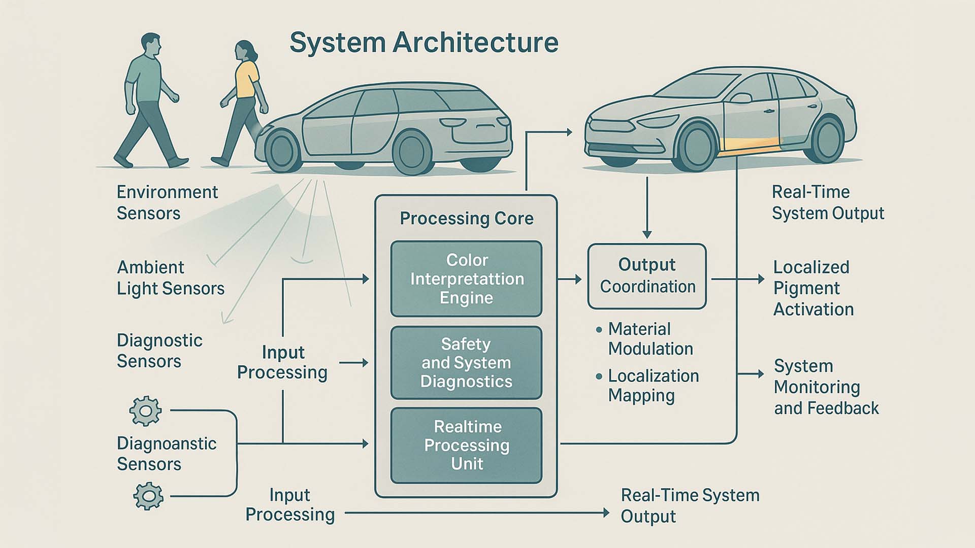 System architecture Adaptive Skin Material