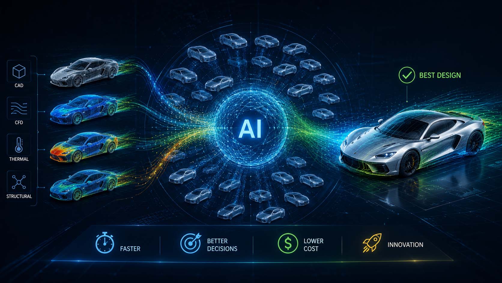 KI verbindet Simulationen zu intelligenten Engineering-Entscheidungen
