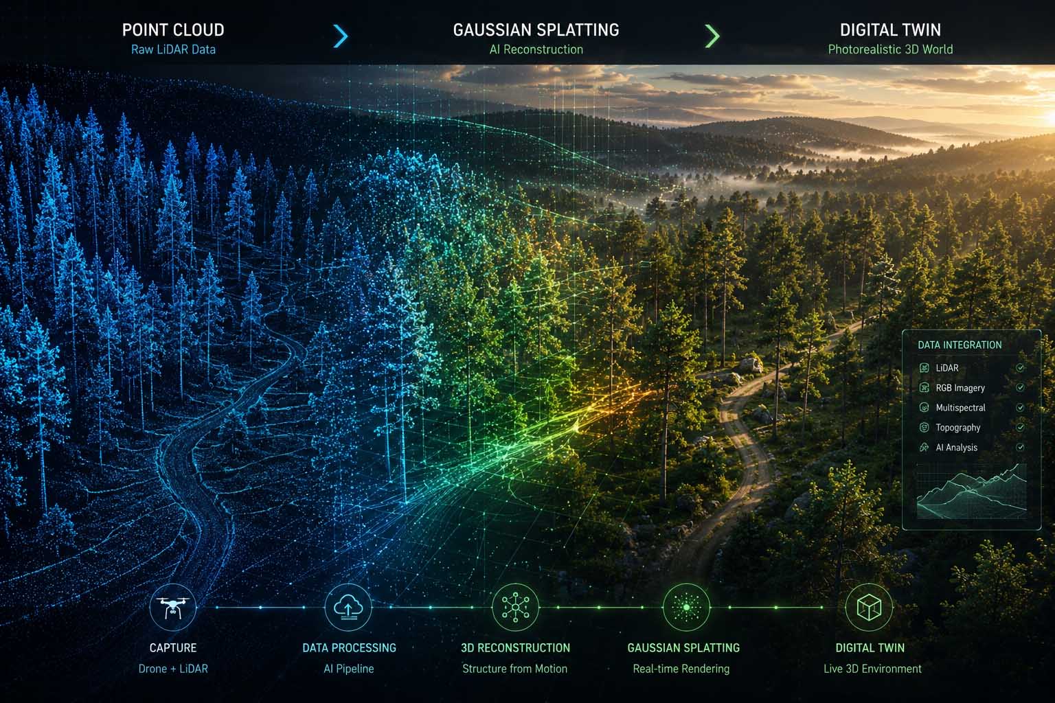 Carbon Intelligence und Klimamonitoring mit digitalen Waldzwillingen