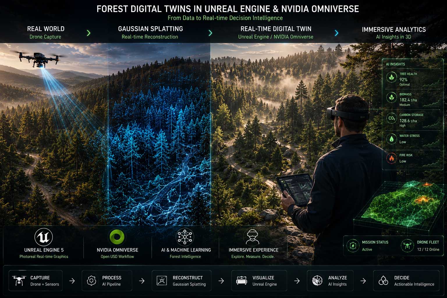 Realtime Forest Monitoring und kontinuierlich aktualisierte Waldzwillinge