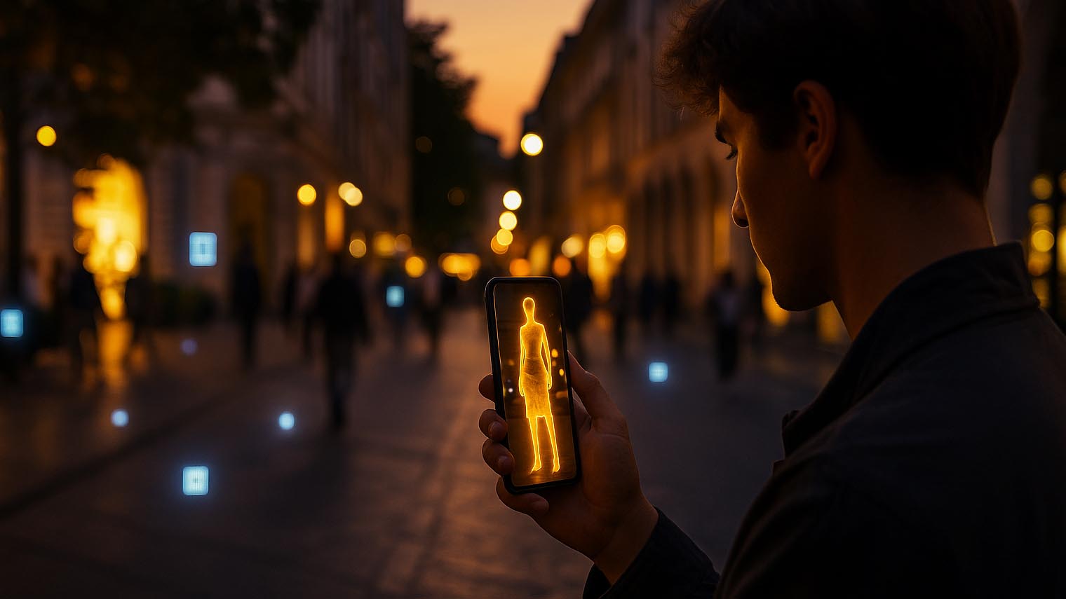 Holographische Modeinszenierung im Stadtraum