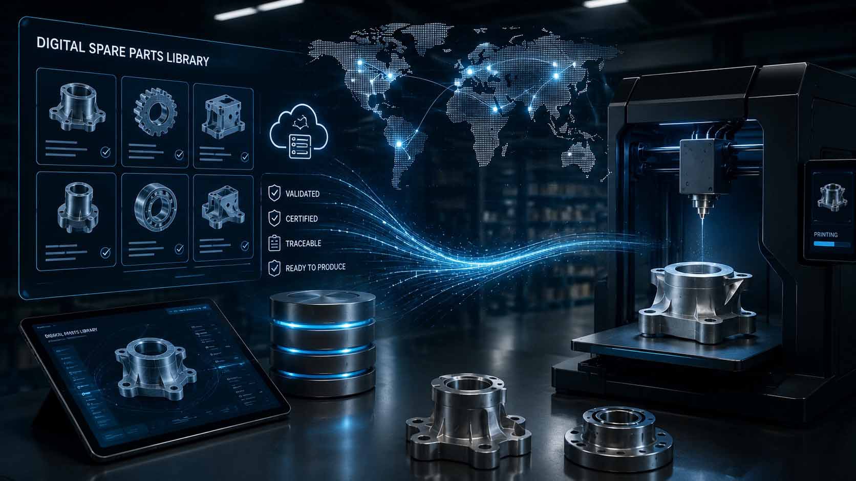 Künstliche Intelligenz analysiert digitale Ersatzteile und Produktionsoptionen
