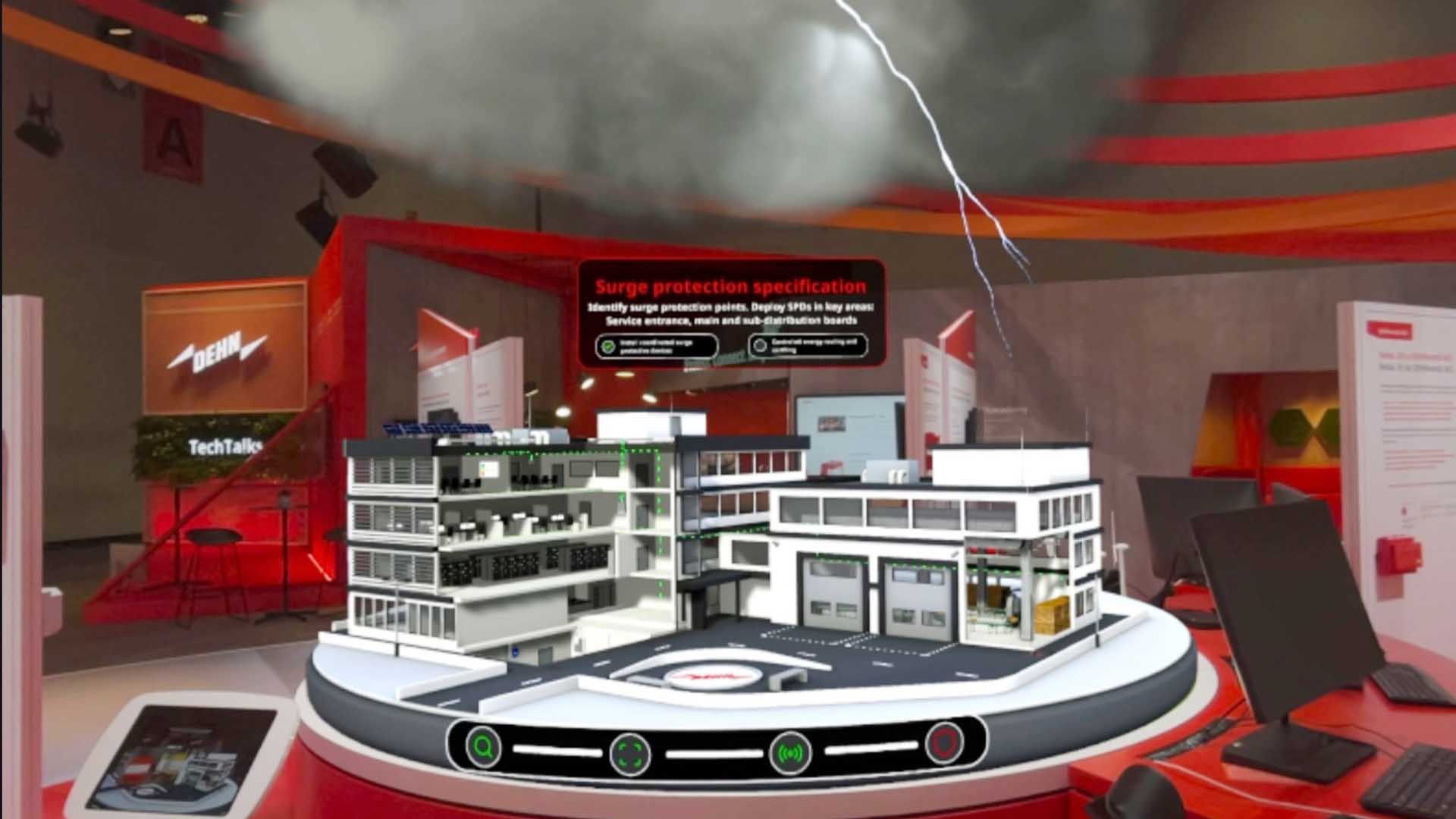 Immersive Darstellung von Blitzschutz und Gebäudesicherheit für DEHN SE