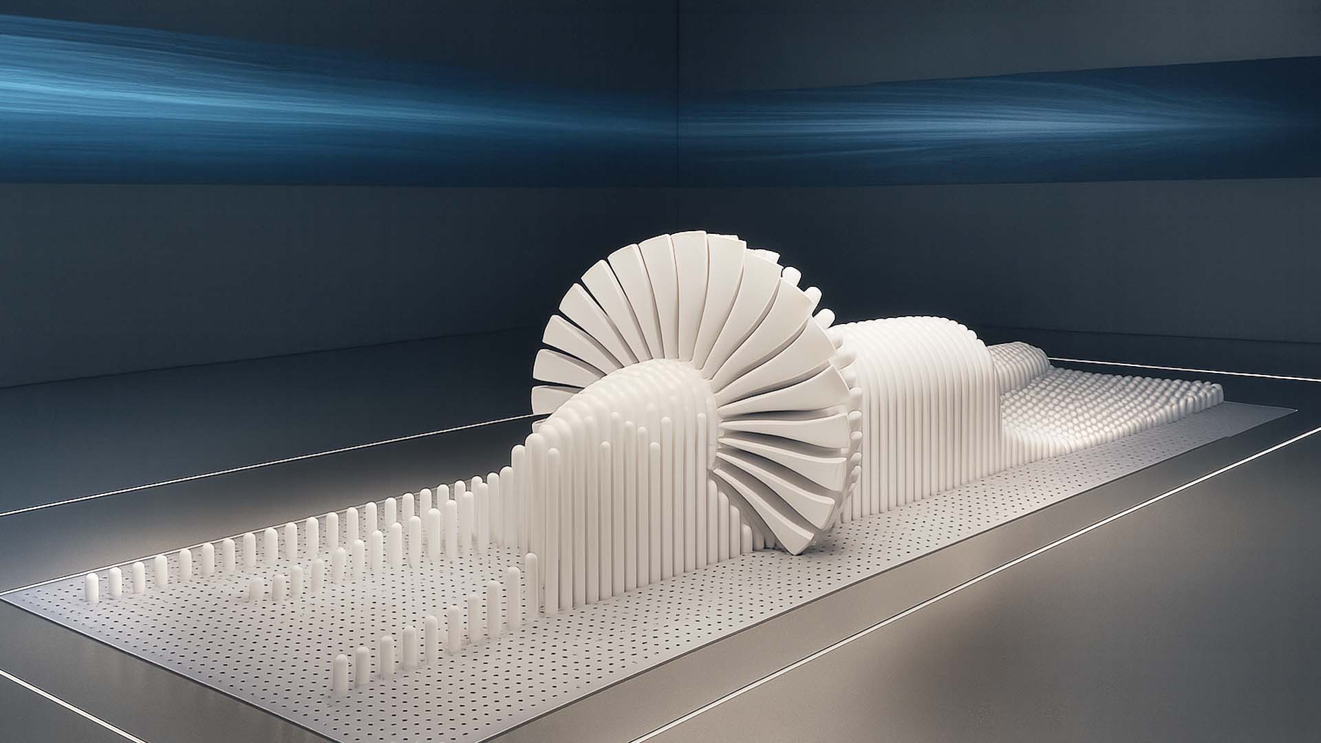 Mechanical actuators in a kinetic display setup