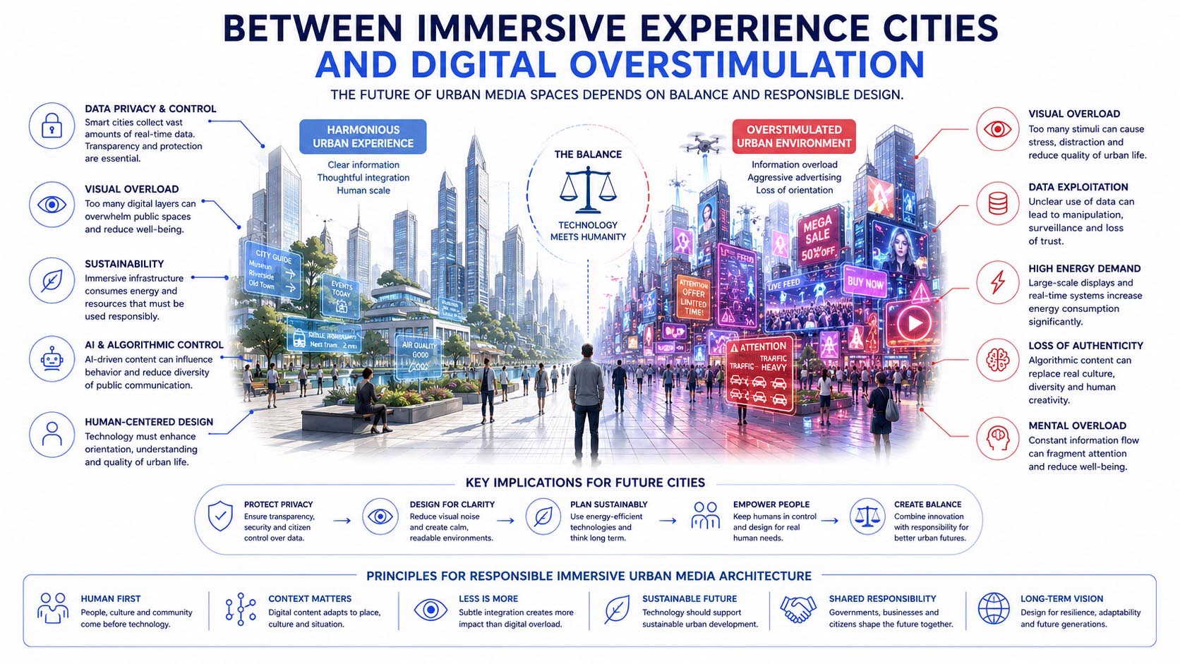 Balance between immersive city communication and digital overstimulation