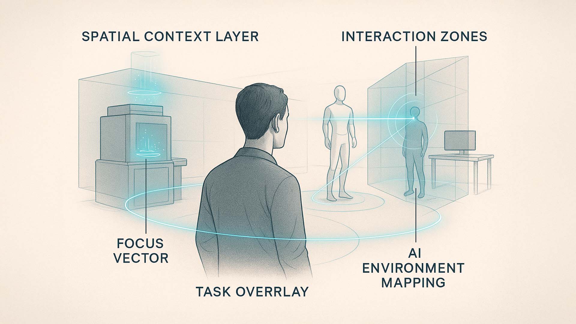 Context-Aware Spatial Workspace – AI interpretation in real space