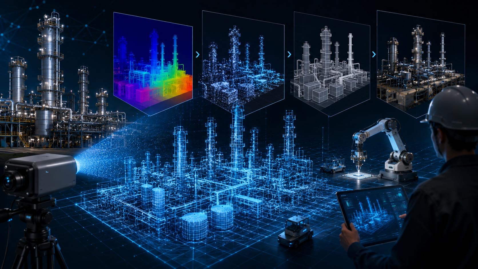 KI gestützte räumliche Intelligenz und Spatial Computing Arbeitsumgebung