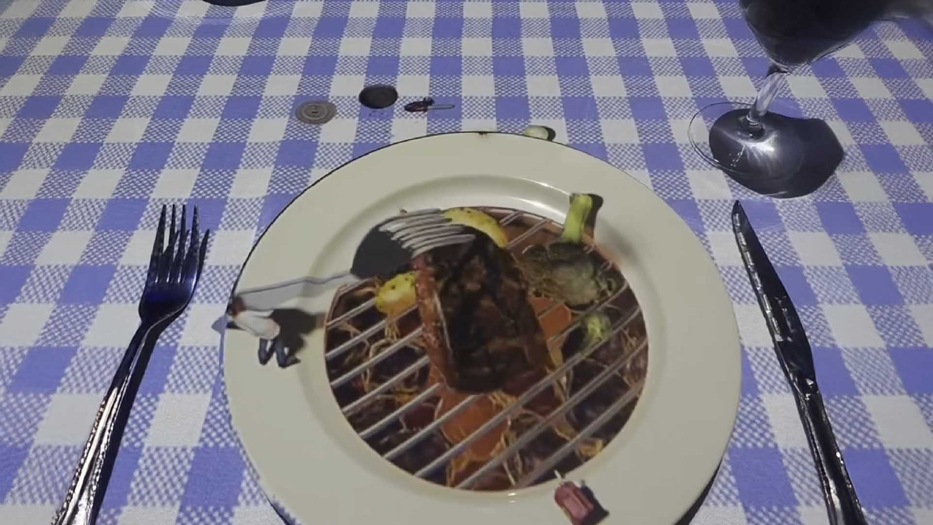Le Petit Chef beim Zubereiten eines animierten Gerichts