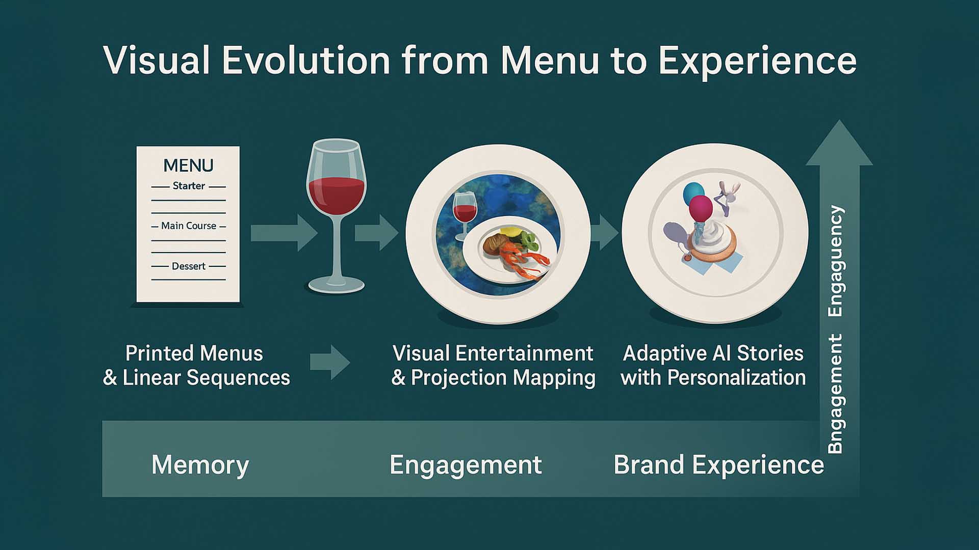 Visuelle Entwicklung vom Menü zur Experience